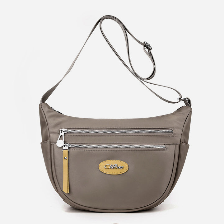 Nylon-Umhängetasche für Damen, Pendler, breite Schultergurt-Geldbörse
