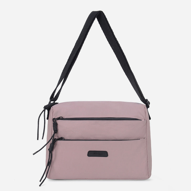 Leichte Unterarm-Umhängetasche aus weichem Nylon für Damen