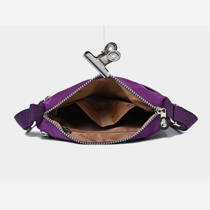 Schlanke Umhängetasche für Damen, minimalistische, wasserdichte Schultertasche aus Nylon