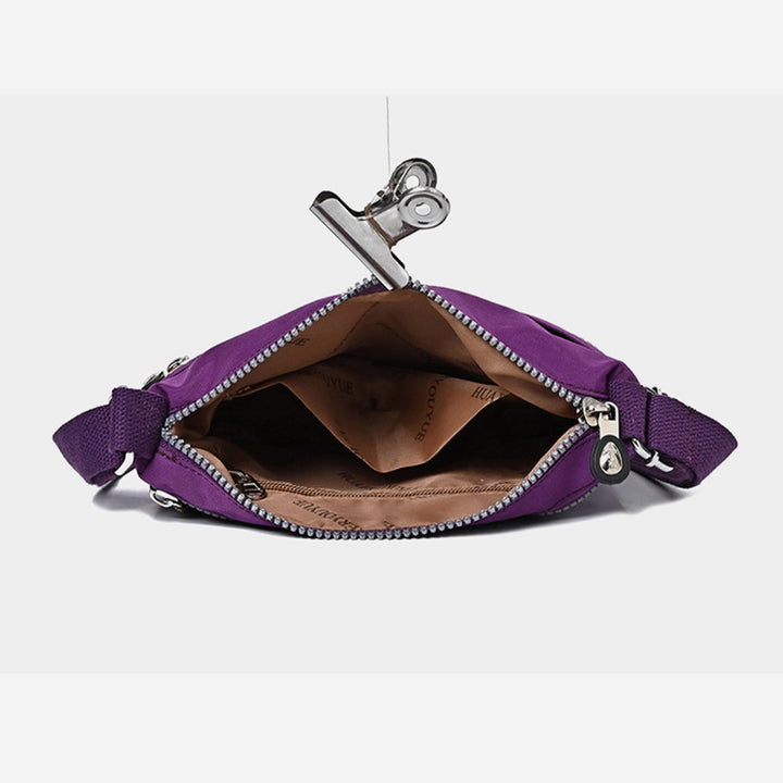 Schlanke Umhängetasche für Damen, minimalistische, wasserdichte Schultertasche aus Nylon