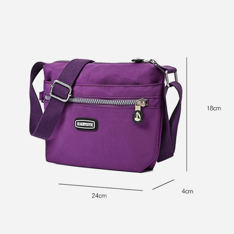 Schlanke Umhängetasche für Damen, minimalistische, wasserdichte Schultertasche aus Nylon
