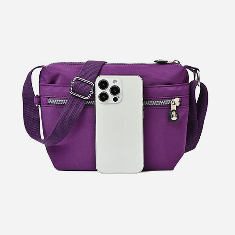 Schlanke Umhängetasche für Damen, minimalistische, wasserdichte Schultertasche aus Nylon
