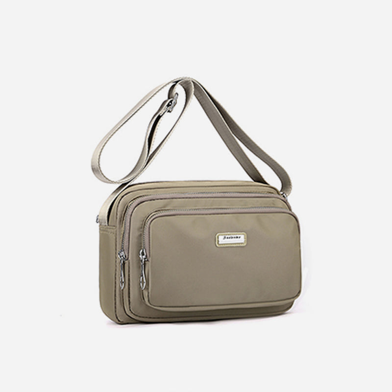 Nylontasche mit mehreren Fächern, minimalistische Umhängetasche für Damen