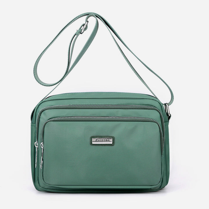 Nylontasche mit mehreren Fächern, minimalistische Umhängetasche für Damen