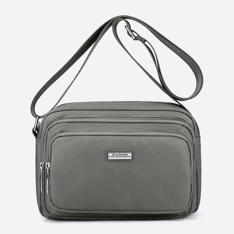 Nylontasche mit mehreren Fächern, minimalistische Umhängetasche für Damen