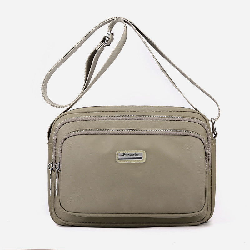 Nylontasche mit mehreren Fächern, minimalistische Umhängetasche für Damen