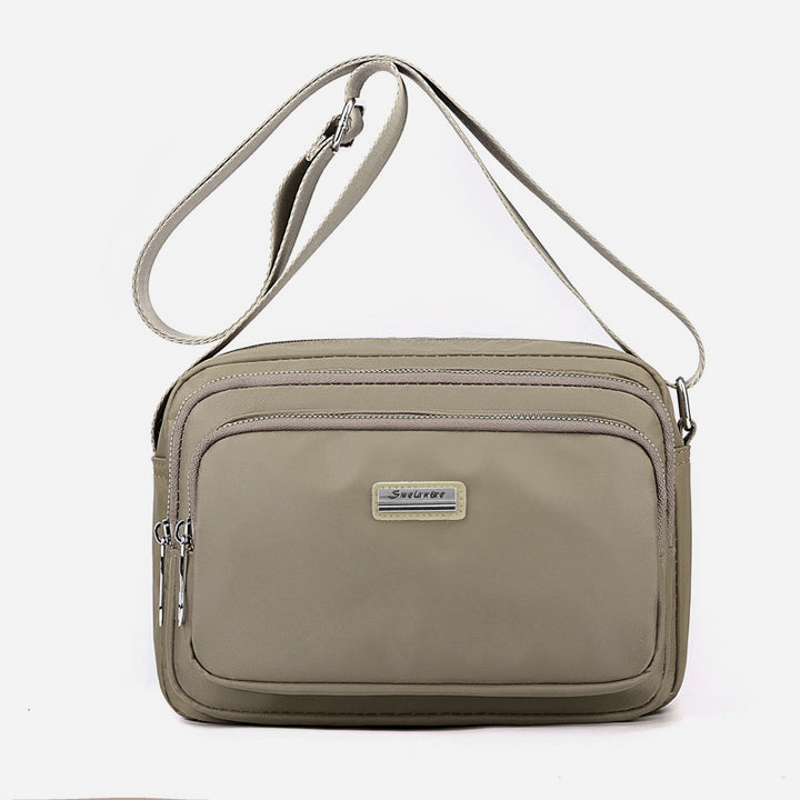 Nylontasche mit mehreren Fächern, minimalistische Umhängetasche für Damen