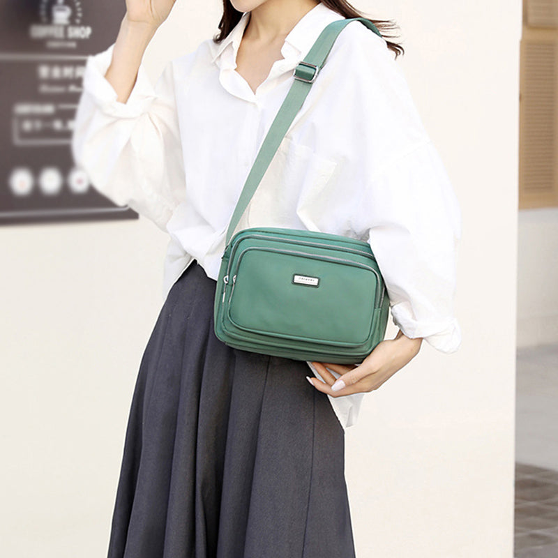 Nylontasche mit mehreren Fächern, minimalistische Umhängetasche für Damen