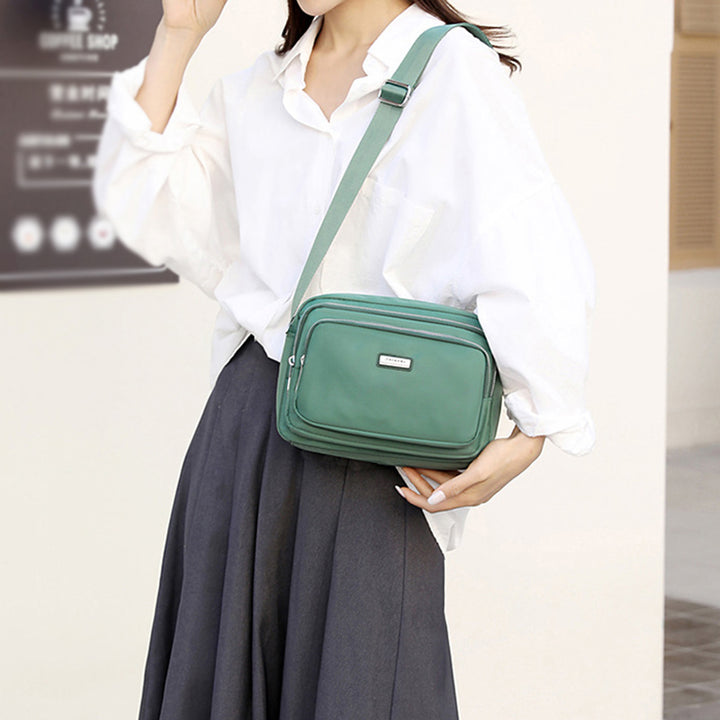 Nylontasche mit mehreren Fächern, minimalistische Umhängetasche für Damen
