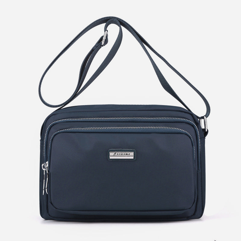 Nylontasche mit mehreren Fächern, minimalistische Umhängetasche für Damen