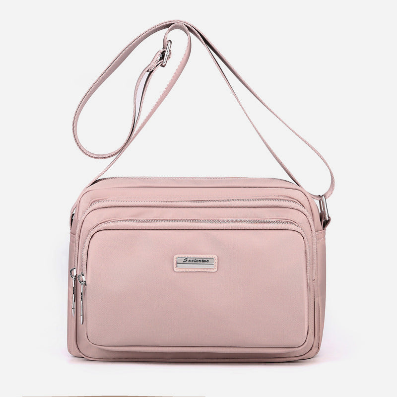 Nylontasche mit mehreren Fächern, minimalistische Umhängetasche für Damen