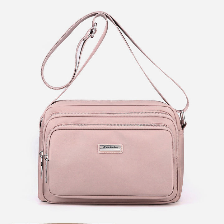 Nylontasche mit mehreren Fächern, minimalistische Umhängetasche für Damen