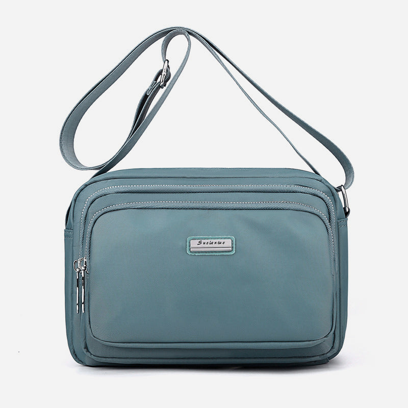 Nylontasche mit mehreren Fächern, minimalistische Umhängetasche für Damen