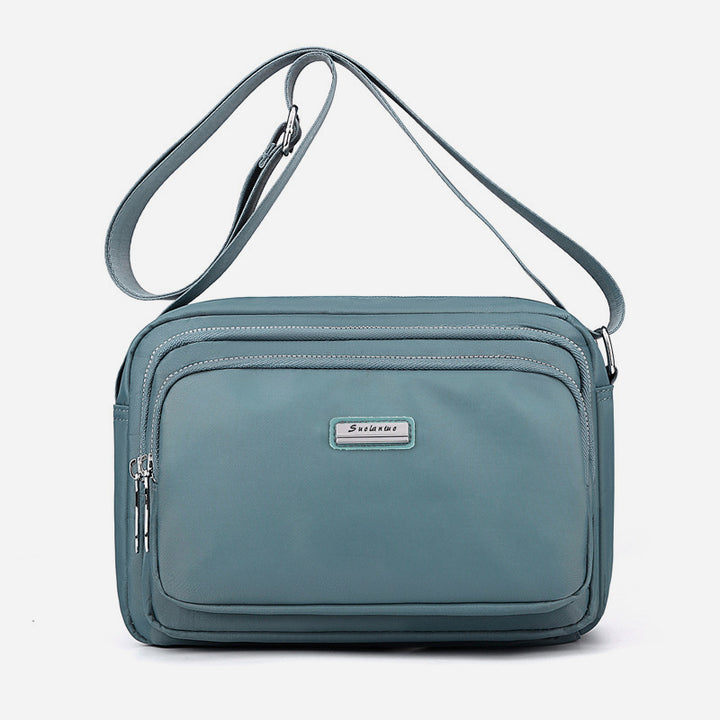 Nylontasche mit mehreren Fächern, minimalistische Umhängetasche für Damen