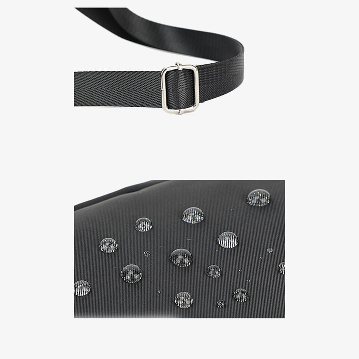 Halbmondförmige Umhängetasche für Damen, minimalistische, einfarbige Nylon-Geldbörse
