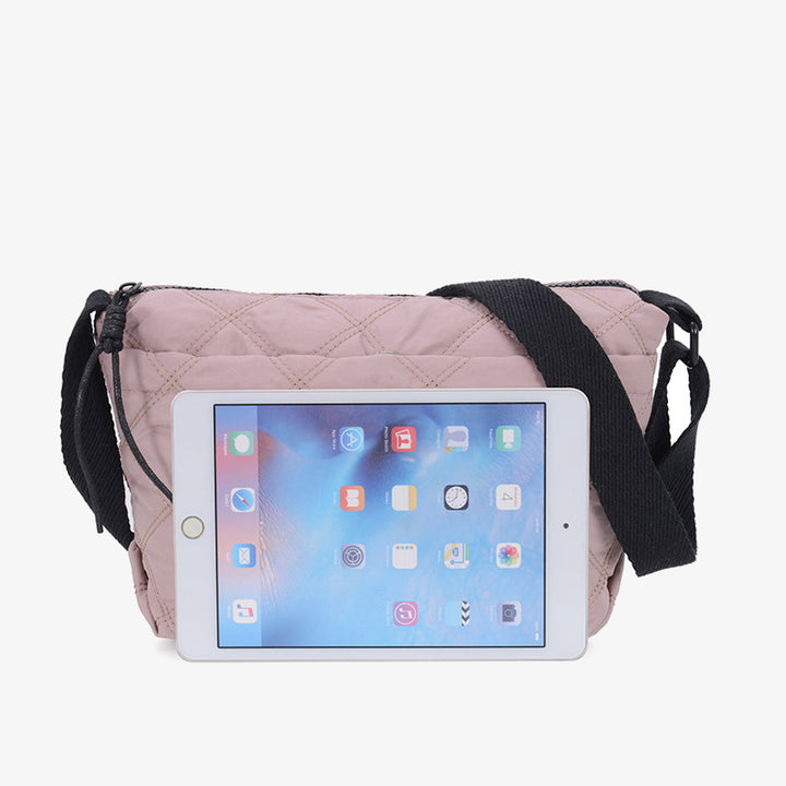 Karierte Umhängetasche für Frauen, wasserdicht, leuchtende Farbe, Nylon-Geldbörse - image 19
