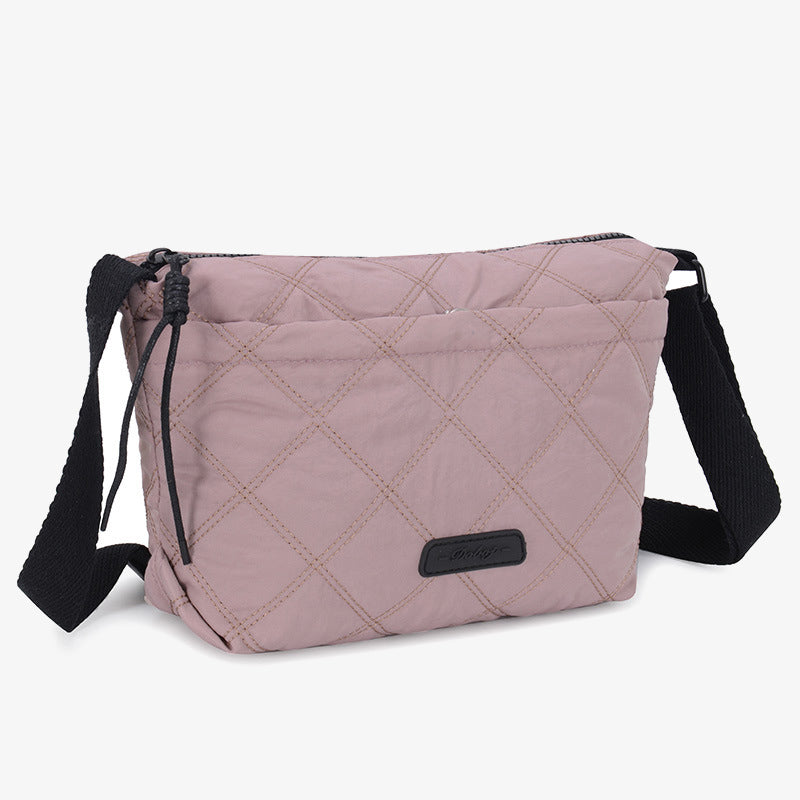 Karierte Umhängetasche für Frauen, wasserdicht, leuchtende Farbe, Nylon-Geldbörse - image 13