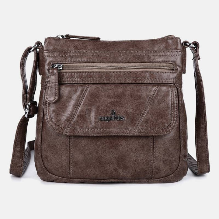 Damen Handtaschen und Geldbörsen Doppellagige Umhängetasche aus weichem Leder