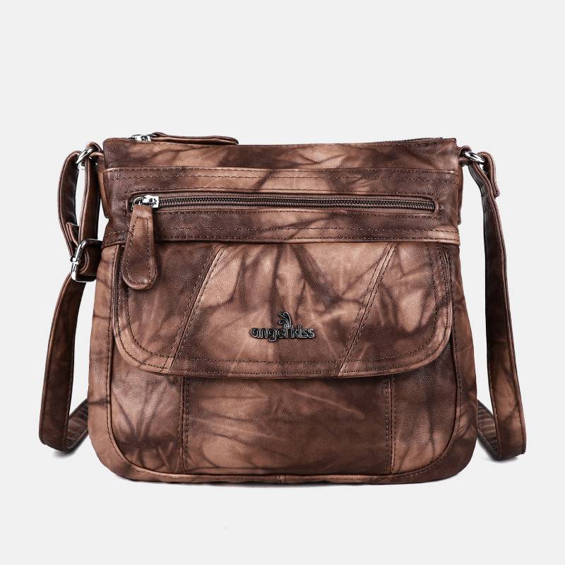 Damen Handtaschen und Geldbörsen Doppellagige Umhängetasche aus weichem Leder