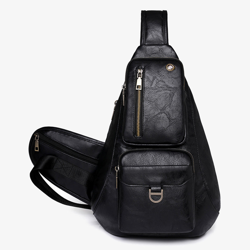 Große Schultertasche aus Leder für Damen, Weekender, minimalistische Umhängetasche