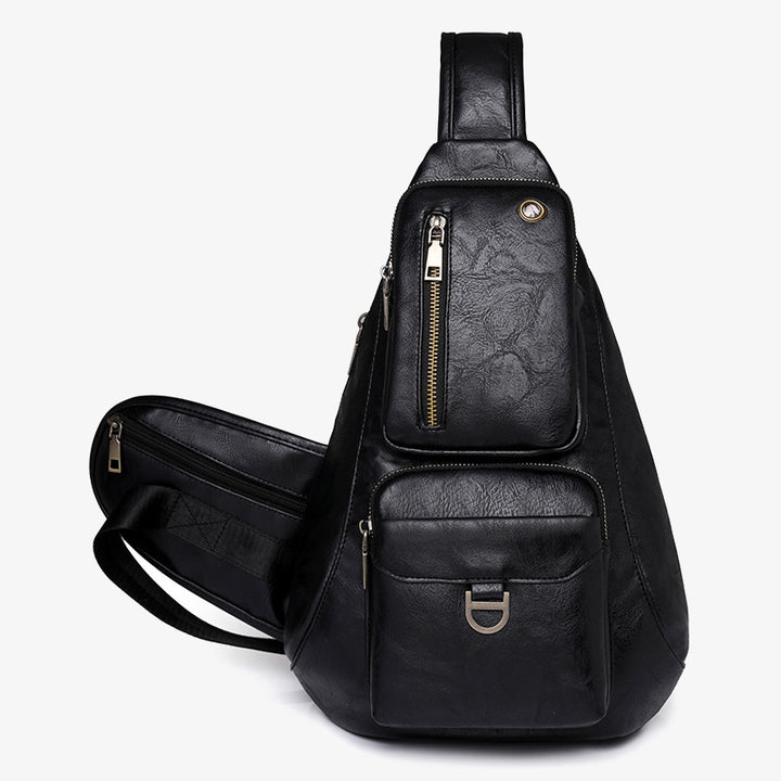Große Schultertasche aus Leder für Damen, Weekender, minimalistische Umhängetasche
