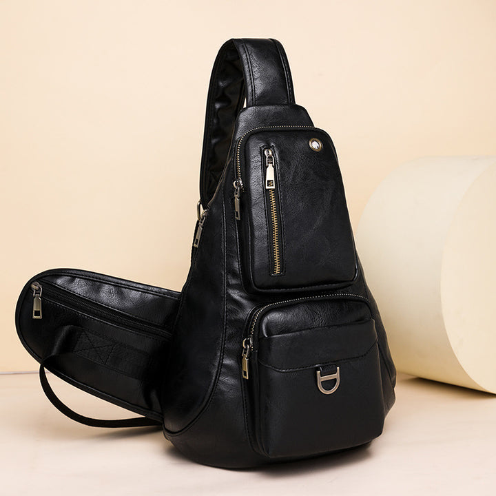 Große Schultertasche aus Leder für Damen, Weekender, minimalistische Umhängetasche
