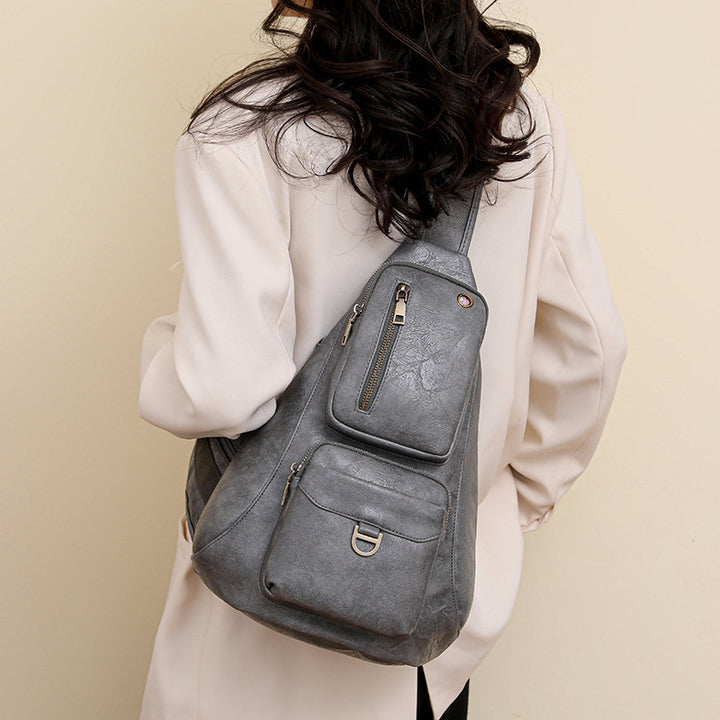 Große Schultertasche aus Leder für Damen, Weekender, minimalistische Umhängetasche