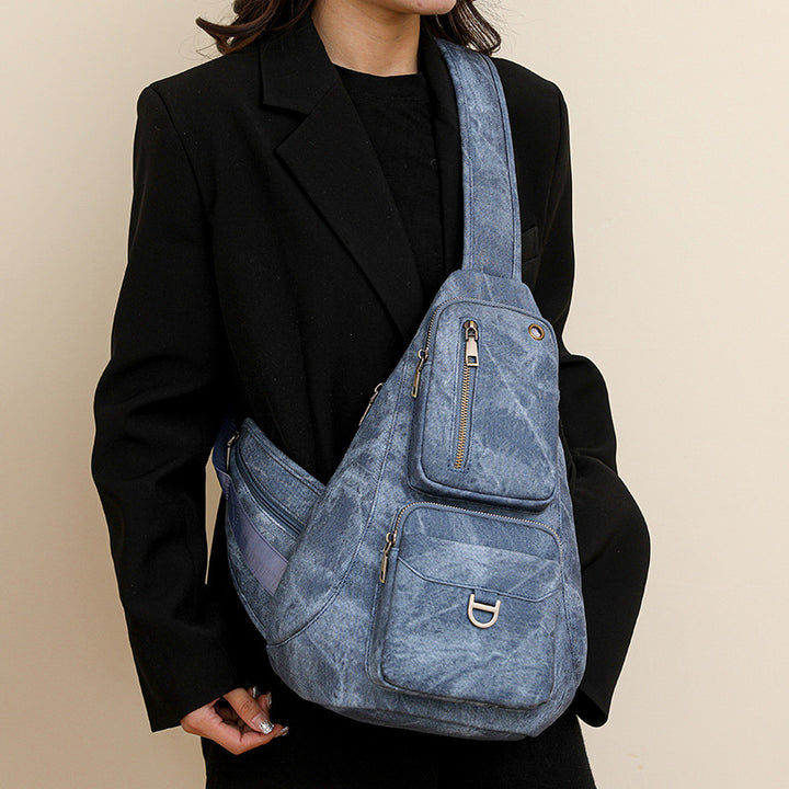 Große Schultertasche aus Leder für Damen, Weekender, minimalistische Umhängetasche