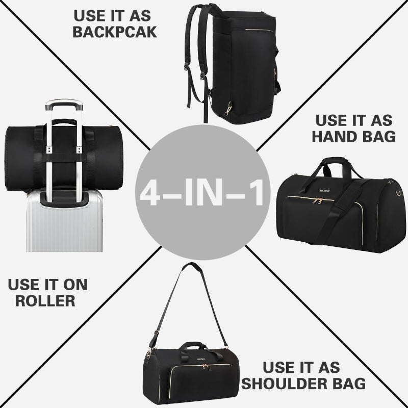 4-in-1-Reisetasche, zusammenklappbarer, umwandelbarer Rucksack