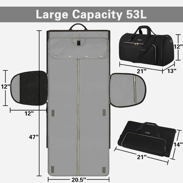 4-in-1-Reisetasche, zusammenklappbarer, umwandelbarer Rucksack