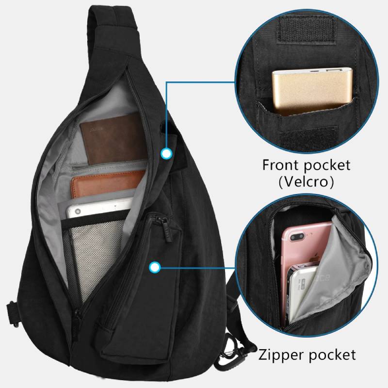 Unisex Leichter wasserdichter Sling-Rucksack Brusttasche Reise Wandertagesrucksack