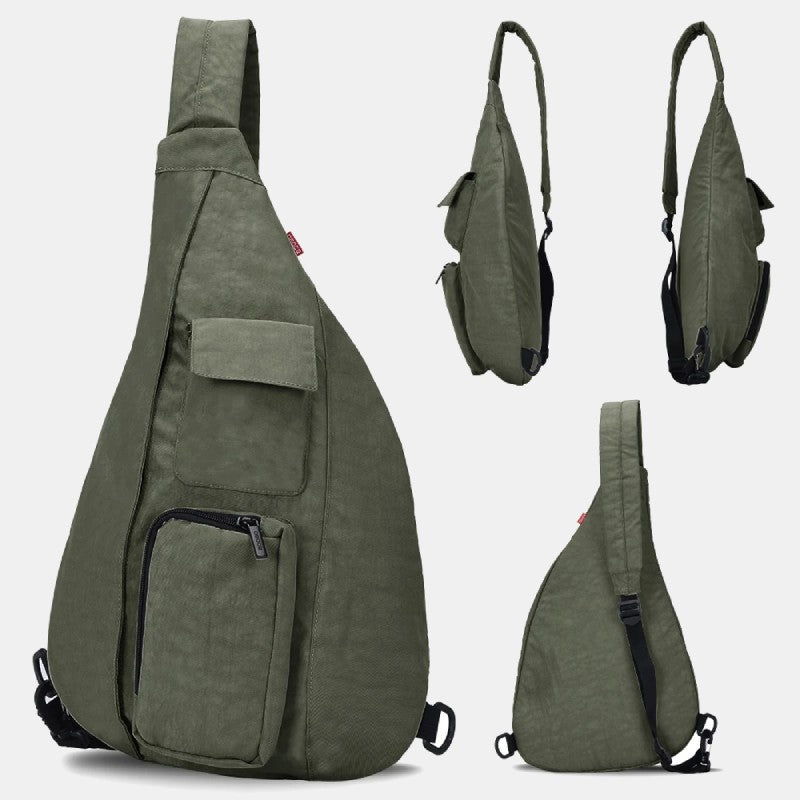 Unisex Leichter wasserdichter Sling-Rucksack Brusttasche Reise Wandertagesrucksack