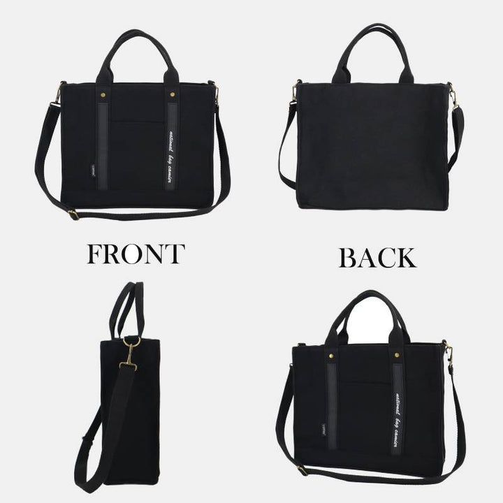 Laptop Tote Handtasche Canvas Schultertasche Aktentasche für Reisen Büro Schule