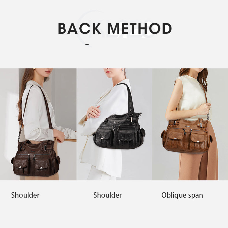 Tragetasche für Damen, für den täglichen Ausflug, mehrere Taschen, eine farbige Tasche
