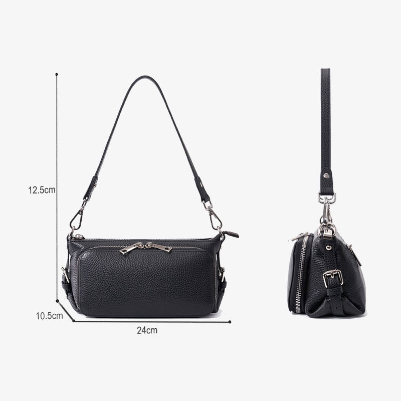 Doppelte Unterarm-Telefontasche für Dating, Umhängetasche aus Leder