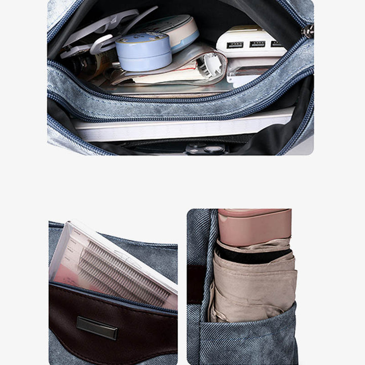 Retro Umhängetasche Damen Farblich passende kurze Reise Leder Geldbörse