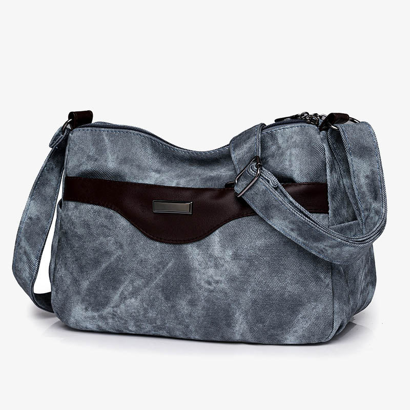 Retro Umhängetasche Damen Farblich passende kurze Reise Leder Geldbörse