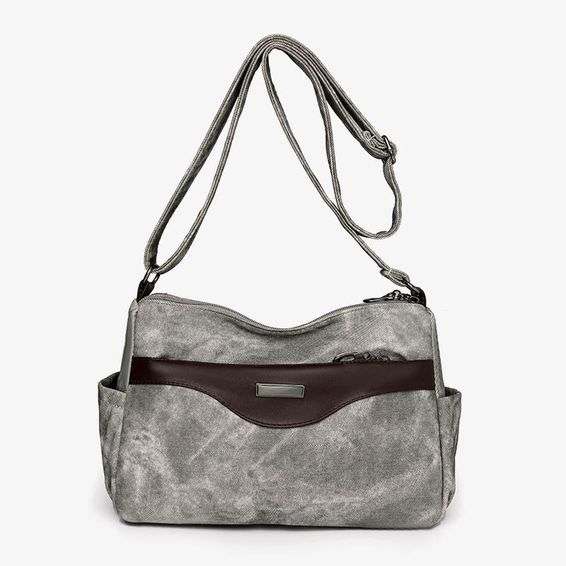 Retro Umhängetasche Damen Farblich passende kurze Reise Leder Geldbörse
