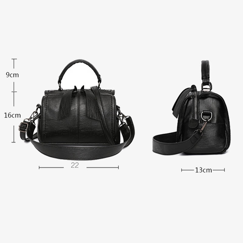 Minimalistische Top-Handtasche für Damen, elegante Umhängetasche mit Schleife
