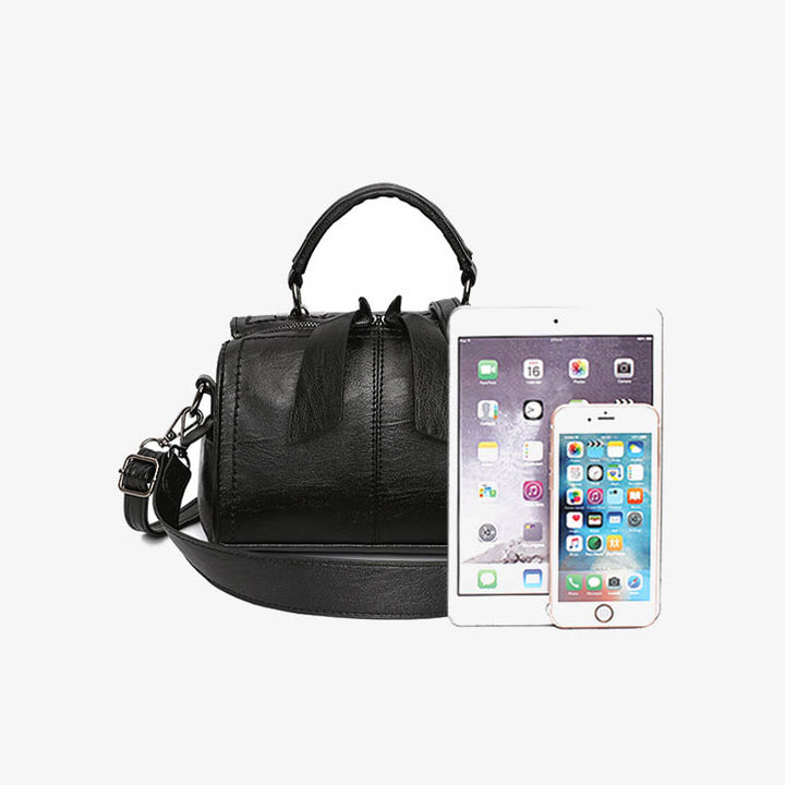 Minimalistische Top-Handtasche für Damen, elegante Umhängetasche mit Schleife