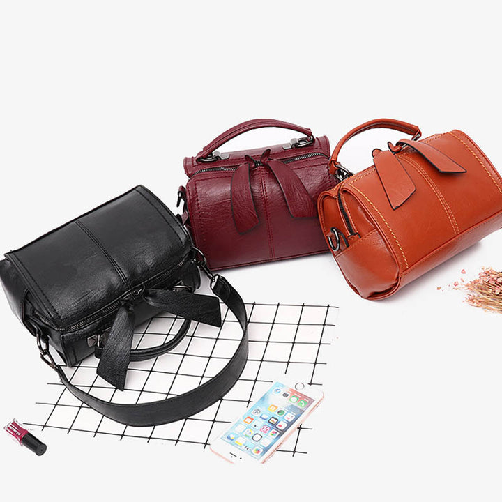 Minimalistische Top-Handtasche für Damen, elegante Umhängetasche mit Schleife