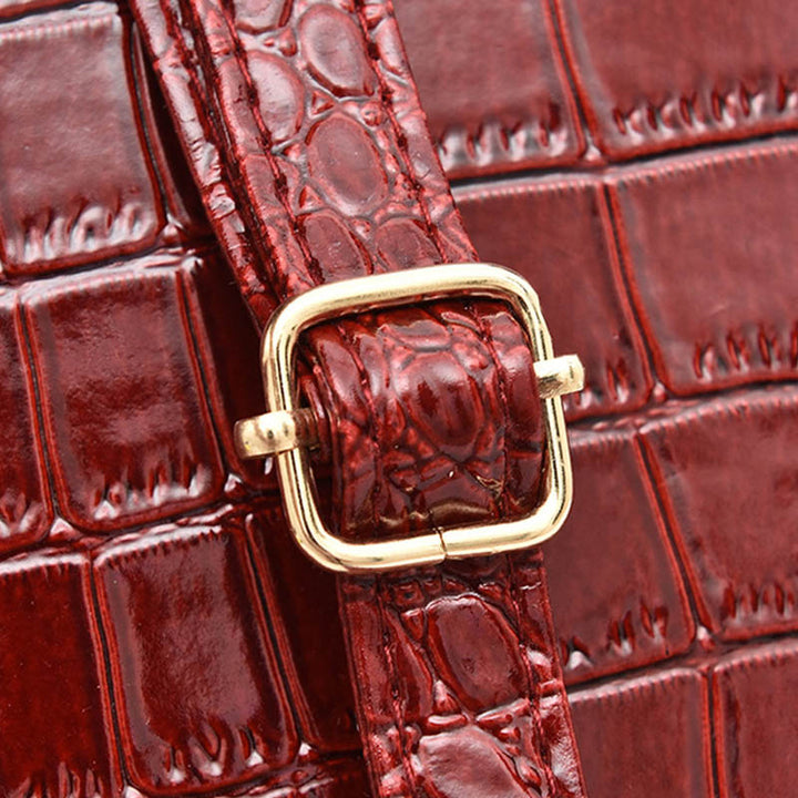 Umhängetasche mit Krokodilprägung, stilvolle Handtasche in Muschelform