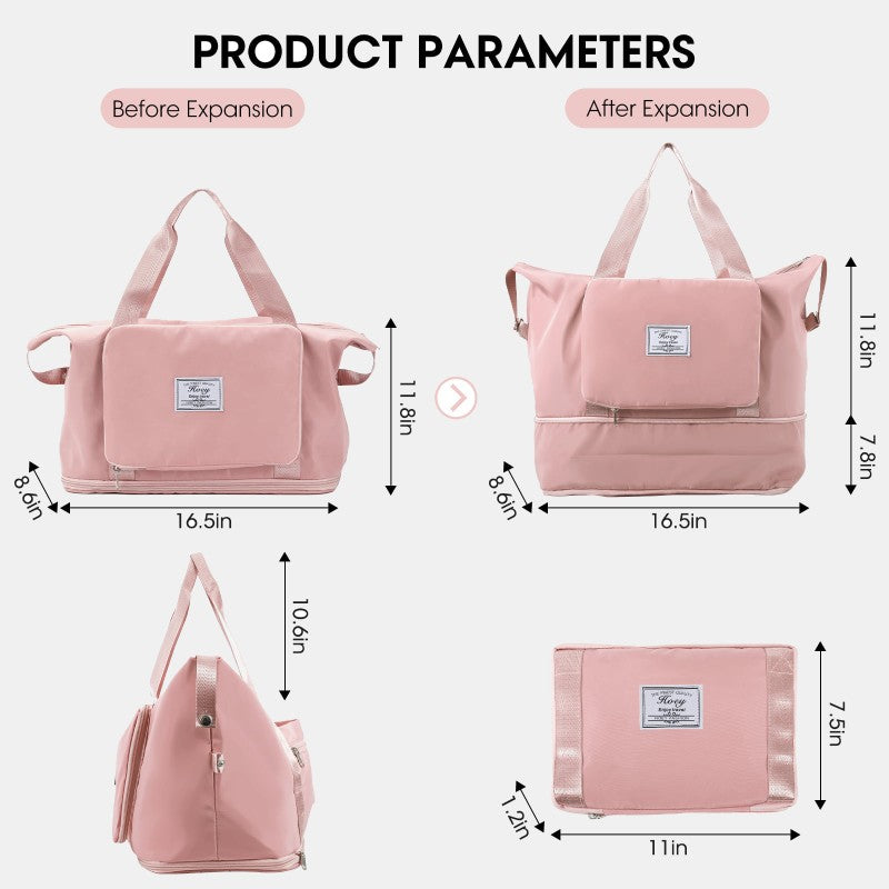 Reisetasche, extragroß, faltbar, mit Trennfach für Trocken- und Nasslagerung - image 9