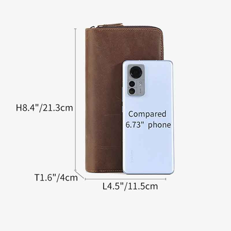 RFID Blocking Gentle Wallet Herren Business Echtleder Clutch