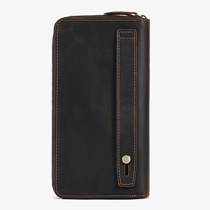 RFID Blocking Gentle Wallet Herren Business Echtleder Clutch