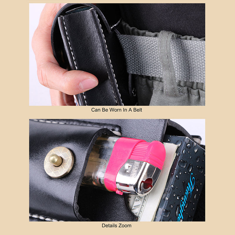 Echtes Leder Zigarettenanzünder Halter Tasche Mini Zigarren Hüfttasche