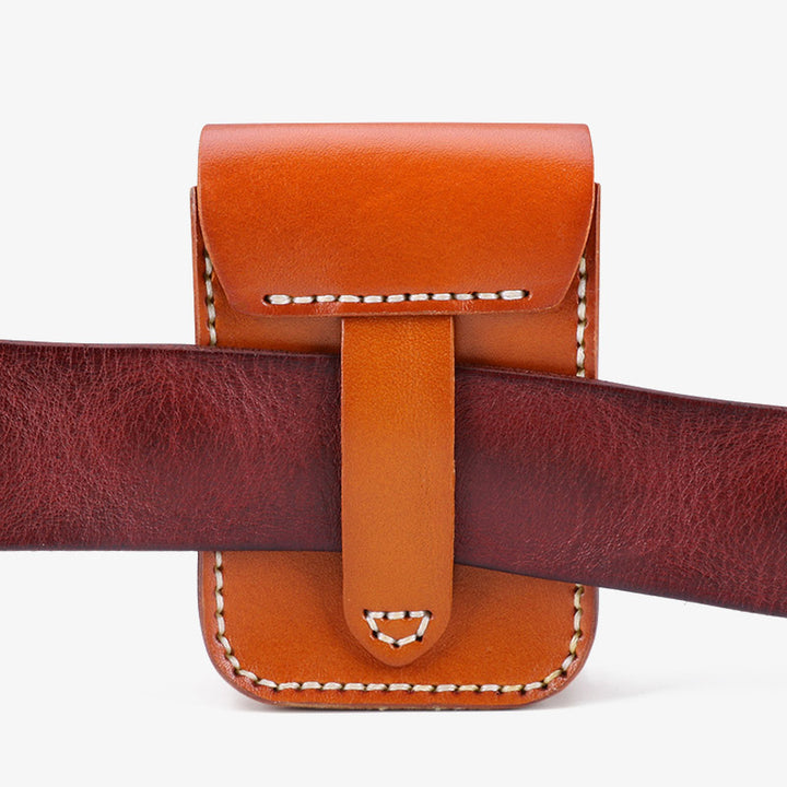 Echtes Leder Zigarettenanzünder Halter Tasche Mini Zigarren Hüfttasche