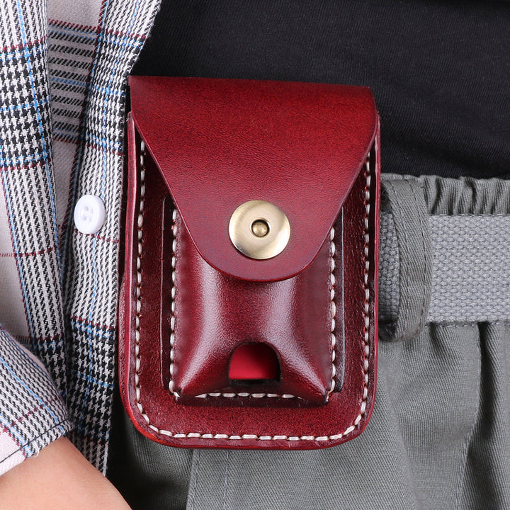 Echtes Leder Zigarettenanzünder Halter Tasche Mini Zigarren Hüfttasche