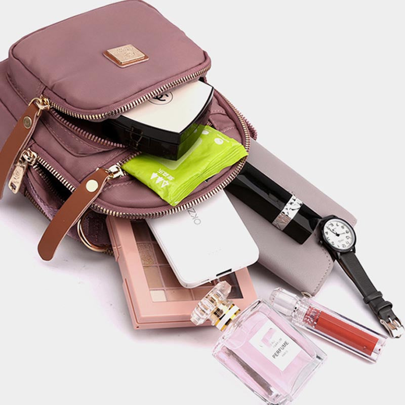 Minimalistische Geldbörse mit mehreren Fächern für Damen, tragbare Umhängetasche für Pendler