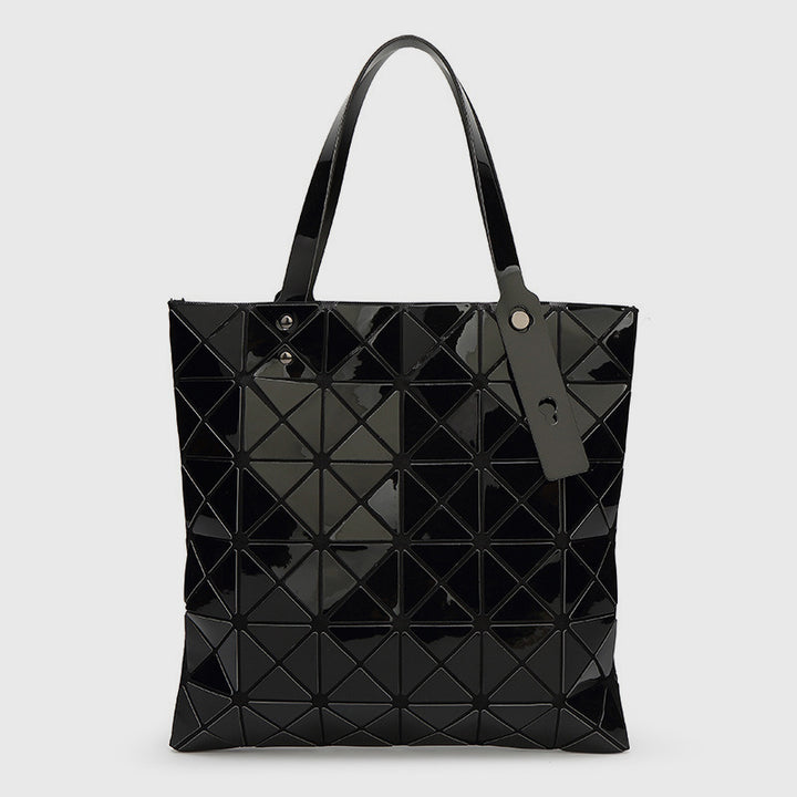 Geometrische Diamant-Umhängetasche, minimalistische, einfarbige Damenhandtasche - Schwarz - image 20